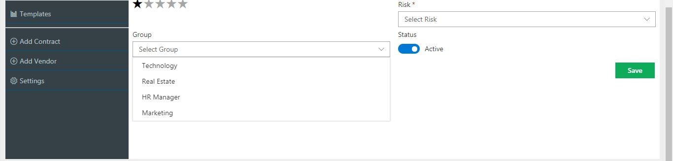 59Dock 365-Contract Management Dashboard - Add Groups