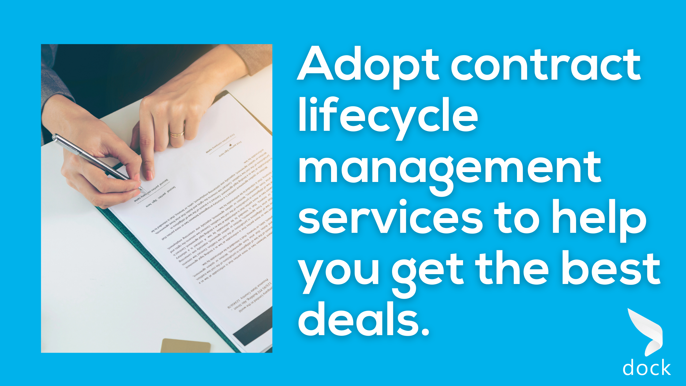 Contract Lifecycle Management Services can do great things, know more with Dock 365