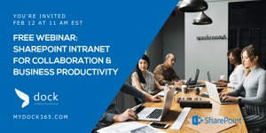 Free Webinar SharePoint Intranet for Collaboration & Business Productivity - Dock 365-1
