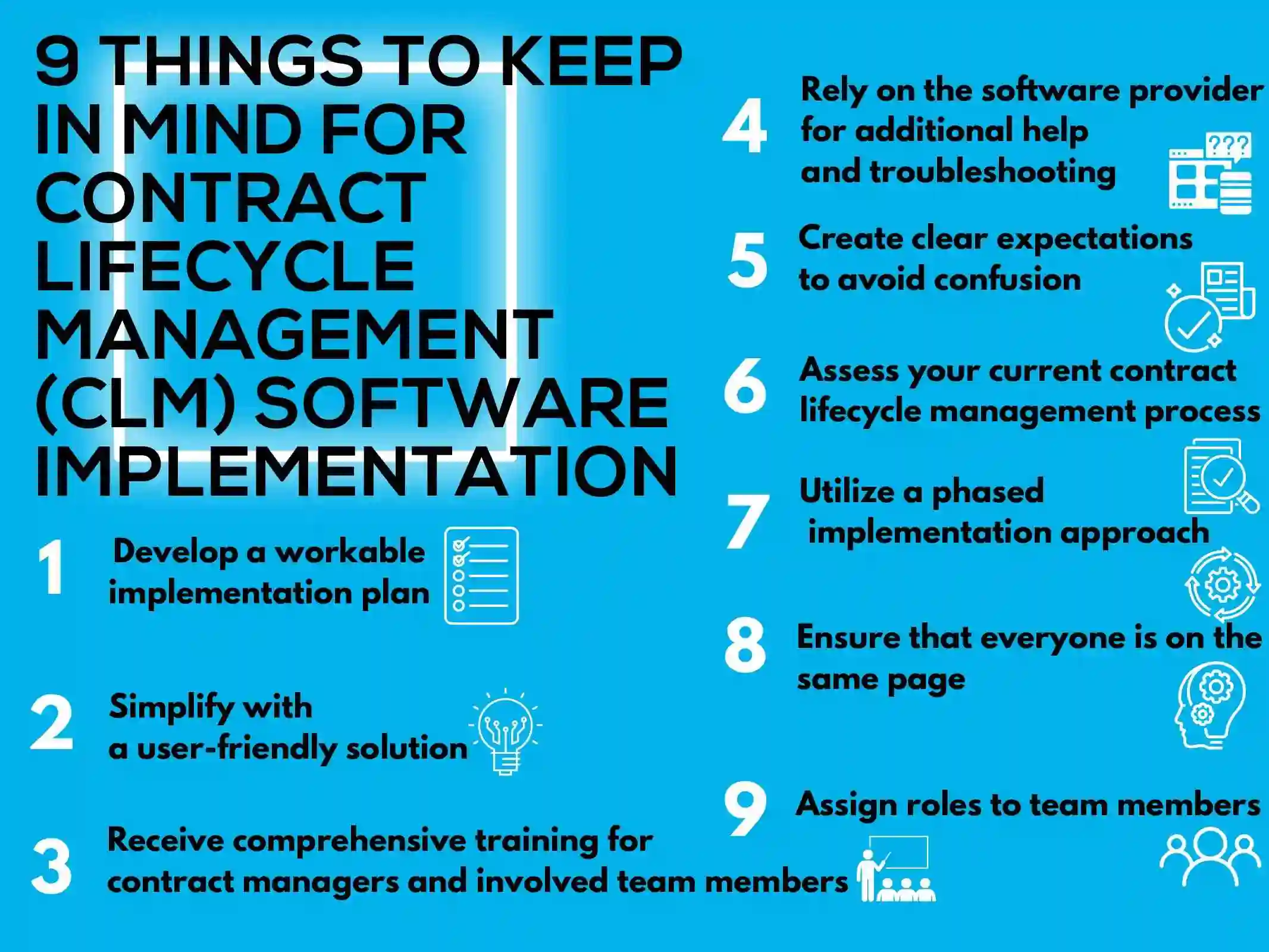 9 Things to Keep In Mind For Contract Lifecycle Management (CLM) Software Implementation