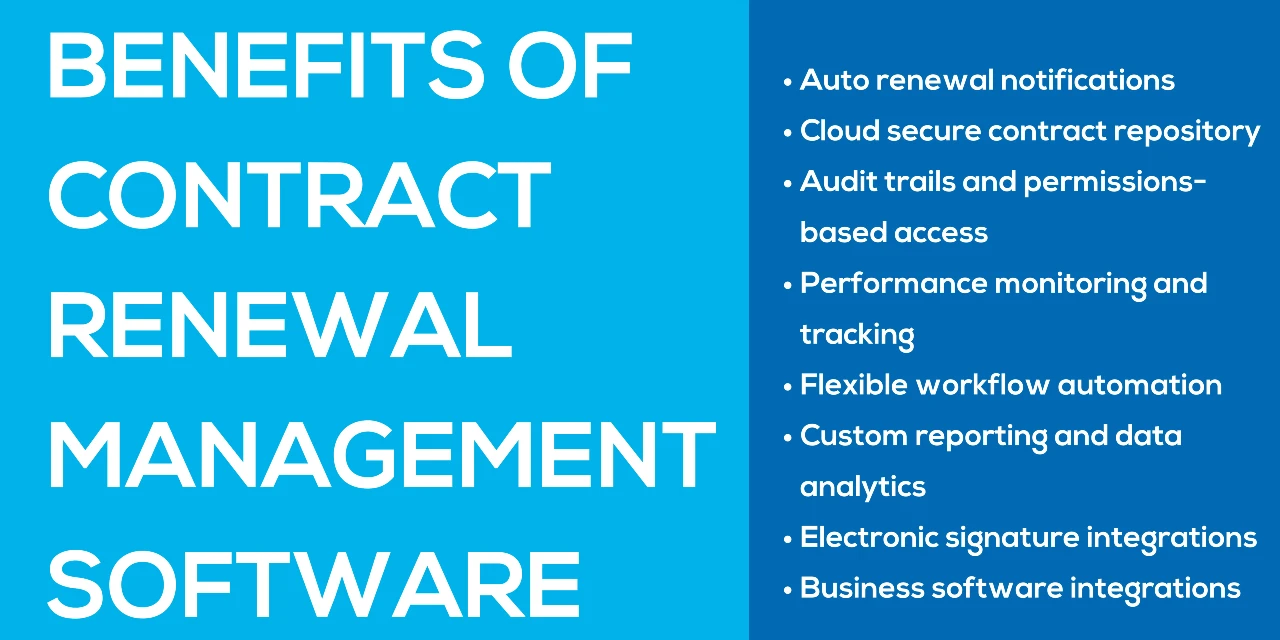 Benefits of Contract Renewal software 