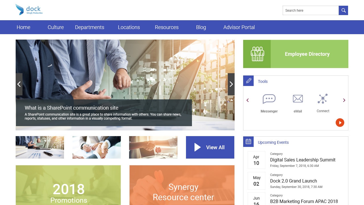 Sharepoint Intranet Portal Dock 365 Sharepoint Templates